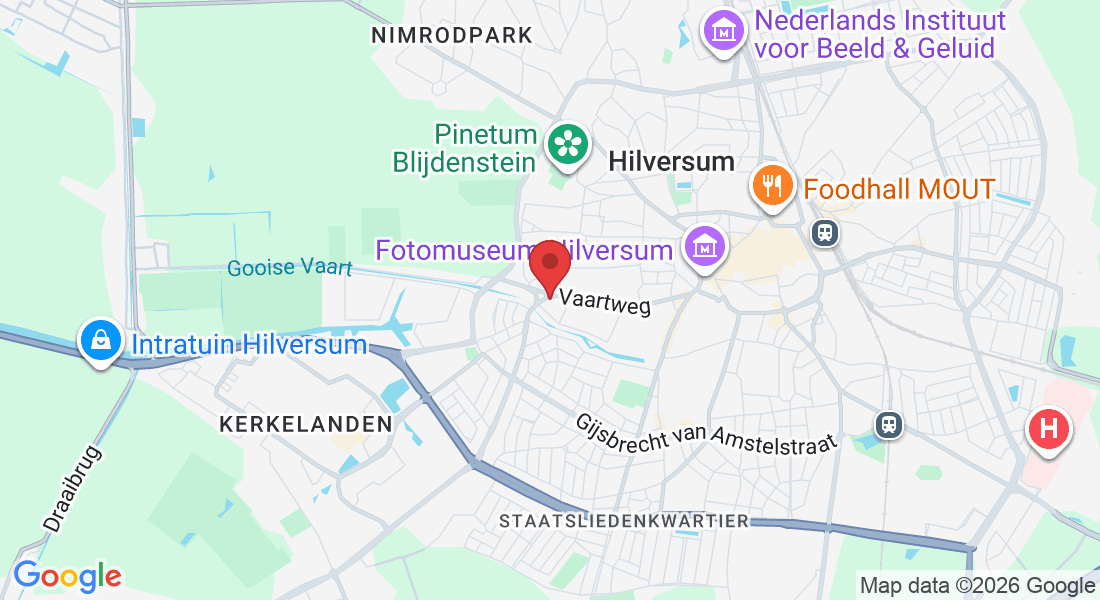 Kaart met de locatie van Skin Laser Clinic in Hilversum